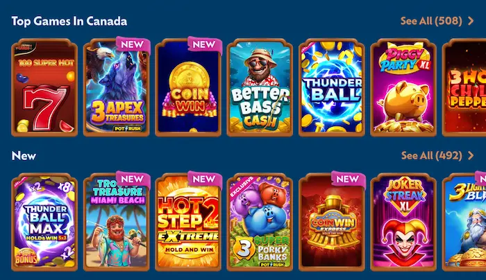 Winbay Casino games